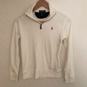 White Quarter Zip Sweater